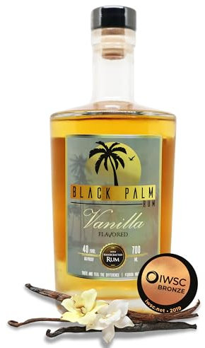 Black Palm Rum - Vanilla | handcrafted 40% vol. | 0,7 L | weich | Rum | prämiert