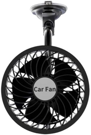 Ventiladores de coche que soplan aire frío, ventilador de coche con ventosa, ventilador de enfriamiento de taza de ventosa ajustable, circulación de aire portátil, accesorios de coche potentes y