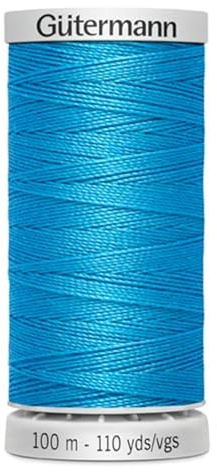 Gütermann M782 extra stark sytråd polyester 100 m tråd för symaskin för alla kraftigt stressade sömmar (197 aqua)