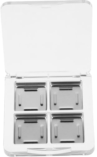 WEKADRIN Transparente 2er Set Makeup Organizer mit 4 Fächern, vielseitige Kosmetikbox für Lippenstifte und Lidschatten, flexibles DIY Schminkpaletten-Set für Reisen und platzsparende Aufbewahrung