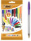 BIC Cristal Bolígrafos de Colores, Multicolor, Punta Ancha (1,6mm), Material Oficina, Blíster de 10 Bolis