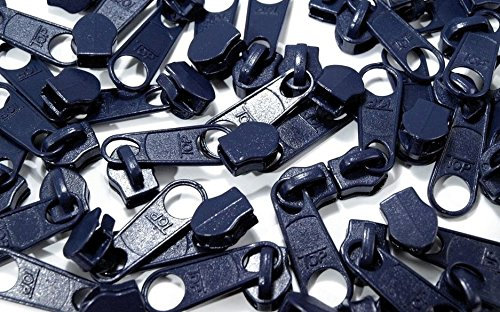 Schnoschi 15 Zipper dunkelblau passend für endlos Reißverschluss mit 5 mm Laufschiene