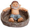 Bits and Pieces - Nain de Piscine relaxante - Statue d'art de Jardin Elfe - Sculpture de décoration de Jardin en Plein air