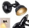 HOFSTEIN Wandleuchte Tina, verstellbare Wandlampe aus Metall in Schwarz/Gold, 1-flammig, 1 x E14-Fassung, Wandspot im Retro/Vintage Design, ohne Leuchtmittel