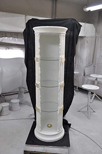JV Moebel Vitrine Bar Eck Regal Glas Amphore Vase Bodenfase Säule Schrank Vitrinen Regale