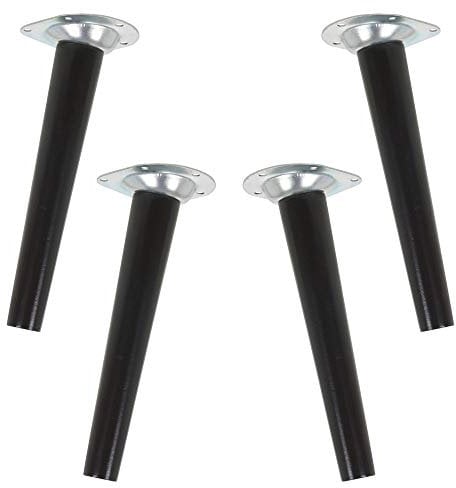 Set of 4 Wooden Scandinavian Furniture Replacement Legs (Black)