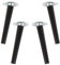 Set of 4 Wooden Scandinavian Furniture Replacement Legs (Black)