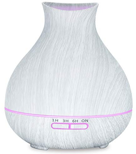 BZseed 500mL Aroma Diffuser für ätherische öle,mit 7 Farblichter 12 Stunden hochnebel Ausgang Wasserlose Automatische,AbschaltungDiffusor für ätherische Öle mit Timer(Weiß)