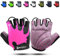 KONVINIT Fahrradhandschuhe für Damen Halbfinger MTB Handschuhe,Radhandschuhe für Frauen,Atmungsaktive rutschfeste Stoßdämpfung,pink XL