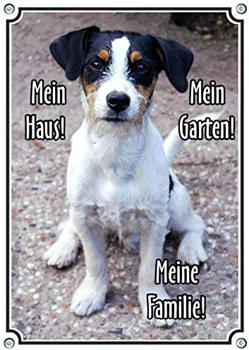 Petsigns Hundeschild - Jack Russel Terrier - uv-beständiges Warnschild aus Metall - Jackie, DIN A4