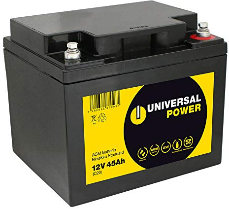 Universal Power 12-45 12V 45Ah AGM Batterie USV Akku wartungsfrei
