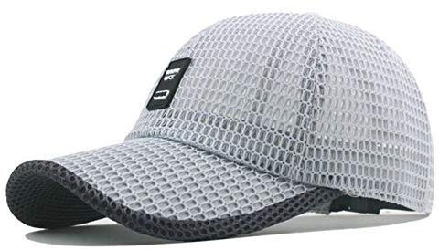 RUICHENG Mesh Cap Basecap Herren Sommer Baseballcap Sports Kappe Schirmmütze (hellgrau)