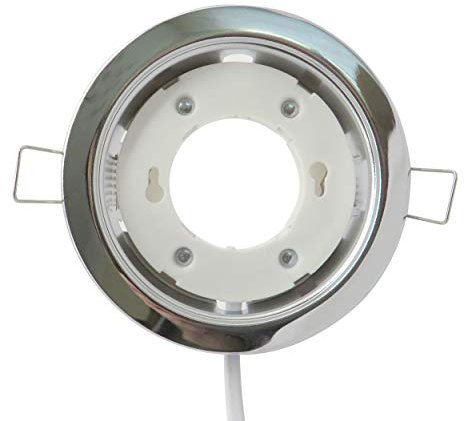 PB-Versand 2x GX53 Fassung Chrom Einbaurahmen Rahmen Deckenstrahler Einbaustrahler Einbauleuchte