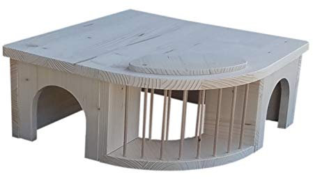 Heuparadies Midi Häuschen mit Heuraufe für Meerschweinchen