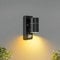 Unikcst LED Wandlampe mit Dämmerungsschalter Aussen IP44 Wandleuchte Schwarz mit Lichtsensor Aussenlampe 230V inkl. 1x 5W GU10 Warmweiß Glühbirne,1 Stück