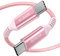 USB-C to USB-C Cable 60W/3A 4.5M, Type C PD Fast Charging Cable Compatible with iPhone 16/15, Samsung Galaxy S24 S23 S22, Note 20, MacBook Pro, iPad Air 4, Xiaomi, Huawei MateBook, Moto G9 Plus,Pink
