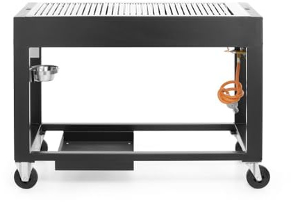 HENDI Gasgrill Inferno, 1 Brenner, Grillwagen, Grillfläche: 1022x500mm, 10kW, 1260x580x(H)900mm, Edelstahl, Schwarz