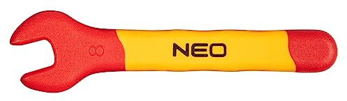 NEO TOOLS 8mm Flachschlüssel 1000V, Elektro-Schraubenschlüssel | Aus langlebigem Chrom-Vanadium-Stahl, Zertifiziert bis 1000V, Präziser Einseitiger Schraubenschlüssel, Für Elektroarbeiten
