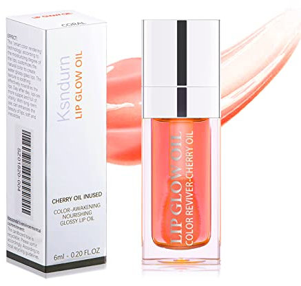 Lip Glow Oil, Ksndurn Lip Gloss Rot 1 Stück - Hydrating Polished Sexy Lip Tinted Lip Plumper