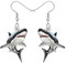 YAYAKO Acryl Anime Hai Ohrringe baumeln Ozean Tiere Schmuck niedlich Hai Geschenke für Hai-Liebhaber Frauen Mädchen Charms (Schwarz 370)