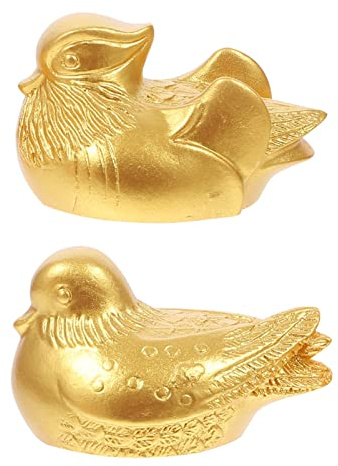 FOMIYES Hochzeitsdekoration 1 Paar Mandarinente Figur Feng Shui Chinesische Mandarine Yuan Yang Liebe Vögel Statue Figur Wohnkultur Für Romantik Liebe Hochzeitsdekorationen