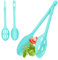 Hausfelder Cubiertos para Ensalada de Dos Piezas, Cubiertos para Ensalada y Pinzas para Ensalada, plástico (Verde)