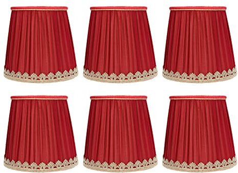 Falten -Lampenschirm, Vintage -Lampenschirme, rote Lampenschirme für Tischlampen, Schirmlampenschirme für Kronleuchter für Stehlampen