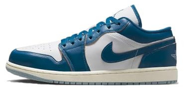 Herren Air Jordan 1 Halbschuhe, Weiß/Blaugrau/Segel/Industrieblau, 42.5 EU