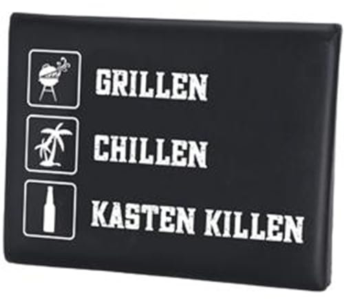 Cepewa - 69527 - Bierkastensitz, Grillen Chillen Kasten Killen, 43cm x 33cm, Kunststoff Sitzpad | Bierkastenhocker Sitzkissen