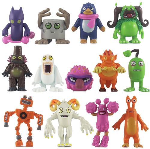 Xinchangda My Singing Monsters Figuren-Set, 13-teilig, Cartoon-Charakter-Modell, 4,5–9 cm, PVC-Kollektion, Actionfigur, Statue, Kuchendekoration, Ornamente, Schreibtischdekoration, Geschenk für Fans