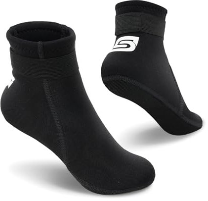 Summshall Enfants Chaussettes Neoprene, 3MM Chaussette de Plongée pour Garçons Filles Surf Snorkel Chaussettes en néoprène pour Sports Nautiques