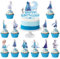 Awonlate 49 Stück Prinzessin Cupcake Topper, Frozen Cupcake Geburtstagsdeko für Tortendeko, Cartoon Cupcake für Kuchendekoration, Muffin Deko, Kinder Geburtstag Party