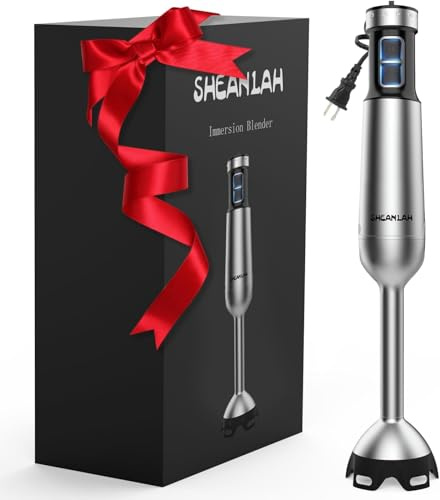 Powerful 1000W Handheld Immersion Blender, 2024 New Upgrade with 25 Speed & Scratch Resistant Handheld Mixer with Heavy Duty Copper Brushless Motor and Box