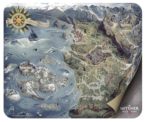 ABYSTYLE - The Witcher - Tappetino per mouse morbido con mappa del mondo