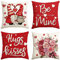 Artoid Mode GNOME Love Rose Blumen Be Mine Valentinstag Kissenbezüge 4er Set, 45x45 cm Frühling Saisonnal Zierkissenbezug Couch Wohnzimmer Deko