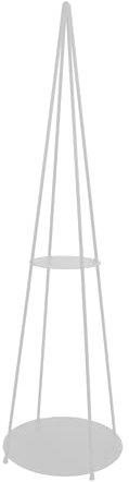 Tecnokit albero di natale in metallo con ripiani, struttura in acciaio, albero di natale già montato, stile industriale, per interno ed esterno, albero di natale pino (Bianco, Medio 30x104)