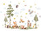 milaosk Pegatinas Pared Decorativas Infantiles Papel Pintado Infantil Vinilo Adhesivo Pared Animales de Bosque Murales Adhesivos y Pegatinas de Pared Decoración de Pared Habitación Niños Bebés