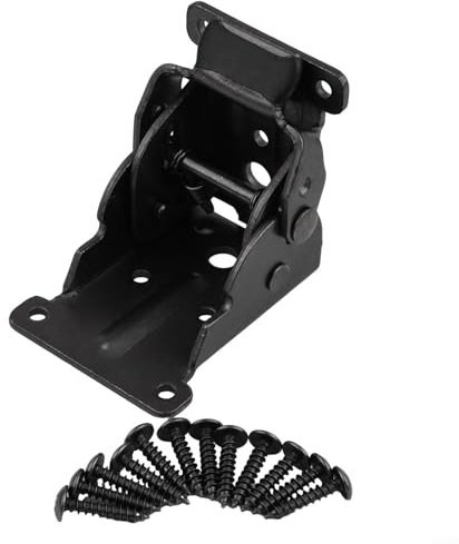 Selbstsicherndes Klappscharnier für Tische, Stühle und Möbel, Metallhalterung (schwarz)