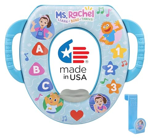 Ms. Rachel 30616 Soft Potty Seat with Storage Hook, Multicolor