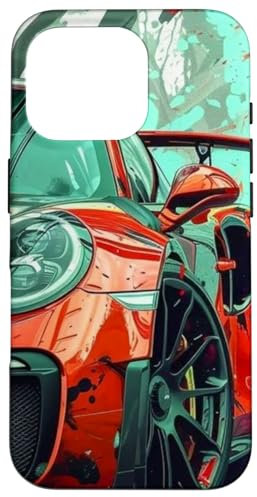 Legendärer Sportwagen 911 Classic Red für Legende Cars Liebhaber Hülle für iPhone 16 Pro