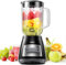 GDOR Blender for Kitchen, 700W Peak Power Smoothie Blender with 1.5L Glass Jug, 6-Leaf Stainless Steel Blades,5 Speed Control for Milkshake,Smoothie,Juice and Ice Drink,Black