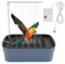 Vogel Badehaus Badewanne,Automatische Vogeltränke aus ABS,Geräuscharme Vogeldusche Wellensittich, Automatische Haustier-Vogeltränke,Multifunktionaler Vogelbadewanne mit Umwälzhahn für Vögel(Stil 1)