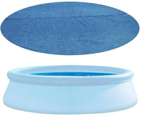 Bache Solaire Piscine Ronde,Couverture Solaire Ronde pour Piscine,Diamètre 160cm Bache Thermique PE,Résistante aux Intempéries, Pliable & Économisante en Énergie pour Piscine d'Été,Jardin et Terrasse