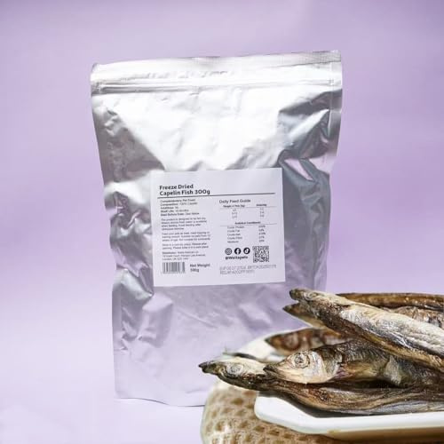 Waita Freeze Dried Capelin Dog Treats & Cat Treats 300g | 100% Whole Capelin Fish | High Protein Natural Treats | Grain Free | Omega 3 Rich Single Ingredient Snack