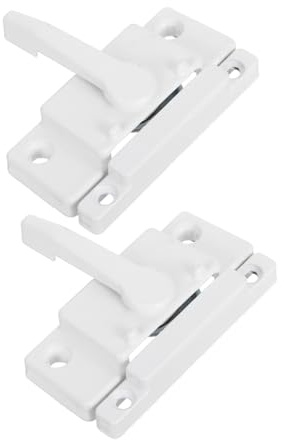 MUELODSIC 2pair Sliding Window Sash Locks for Single Hung and Double Hung Windows Left and Right Usable with White Side Design for Enhanced Security