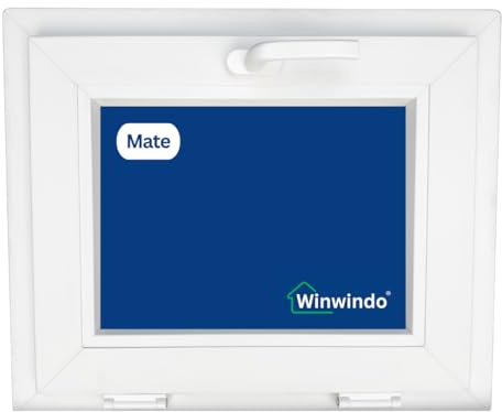 Winwindo - Ventana PVC Reforzada | 500x400 | Oscilante | Cristal Climalit Mate | Blanca | No amarillea, Ruido <45db, Aislamiento Térmico | Entrega 24/48h, 5 Años Garantía.