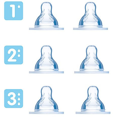 MAM Seiden Sauger 6er Set ab Geburt // Große 1 // Größe 2 // Große 3 // 0+ Monate // 6er Set // …
