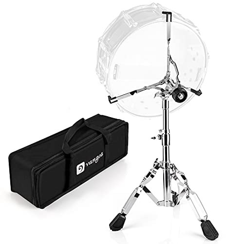 Snaredrum-Ständer, leicht, doppelstrebig, höhenverstellbar, mit Tragetasche, passend für Trommeln mit einem Durchmesser von 25,4 cm bis 38,1 cm
