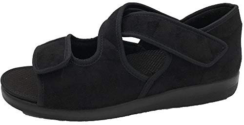 OrtoMed Klettsandale Verbandschuh Senioren Hausschuhe, EU 44