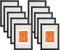 WOLTU Bilderrahmen 21x29,7 cm A4, Fotorahmen zum vertikalen oder horizontalen Aufhängen/Aufstellen, Holzrahmen mit Passepartout, Set of 10 Posterrahmen Collage Wanddeko, Schwarz
